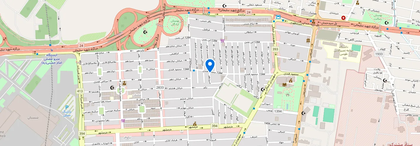 موقعیت دفتر رایدانا روی نقشه